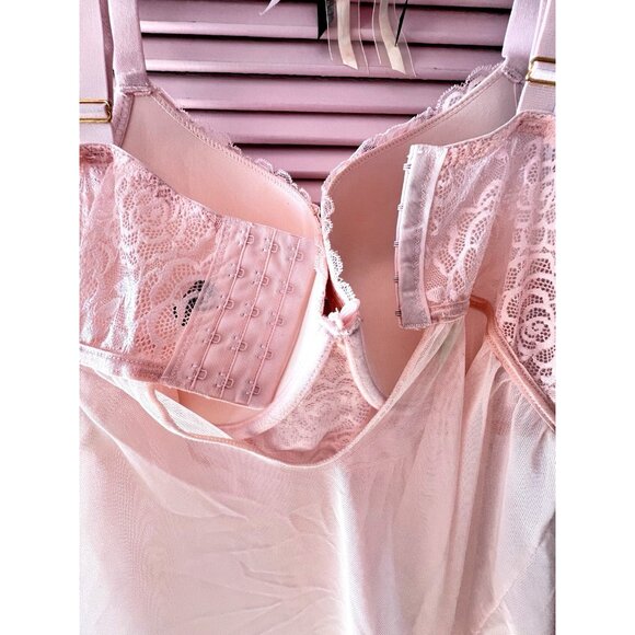 Baby Doll Negligee Size 2X Daisy Fuentes Push Up Blush Pink Lace Sheer Lingerie - Picture 8 of 10